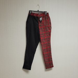 Hot Topic Black and Red Split Design Dress Pants. Womens Sz Small New With Tags